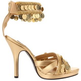 Gold 9,5 cm GYPSY-03 Womens High Heel Sandals