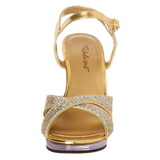 Gold Glitter 12 cm FLAIR-419G Womens High Heel Sandals
