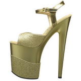 Gold Glitter 20 cm FLAMINGO-809-2G High Heels Platform