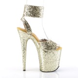 Gold Glitter 20 cm FLAMINGO-891LG High Heels Platform