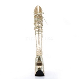 Gold Glitter 22 cm FABULOUS-3035 Thigh High Boots for Drag Queen