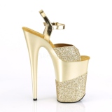 Gold Glitter 23 cm INFINITY-909-2G High Heels Platform