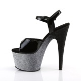 Gr 18 cm ADORE-709OMBRE glitter plat high heels
