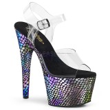 Gray 18 cm ADORE-708SP Hologram platform high heels shoes