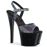 Gray 18 cm SKY-309HG Hologram platform high heels shoes