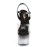 Gray transparent 18 cm ADORE-708T-2 Exotic stripper high heel shoes