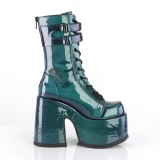 Green Patent 12,5 cm CAMEL-250 demonia ankle boots platform