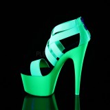 Green neon 18 cm Pleaser ADORE-769UV Pole dancing high heels shoes