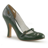 Grön 10 cm SMITTEN-20 Pinup pumps skor med låg klack