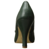 Grön 10 cm SMITTEN-20 Pinup pumps skor med låg klack