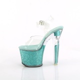 Grna 18 cm LOVESICK-708SG glitter plat high heels
