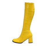 Gula lackst�vlar 7,5 cm GOGO-300 h�gklackat damst�vlar f�r m�n
