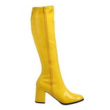 Gula lackst�vlar 7,5 cm GOGO-300 h�gklackat damst�vlar f�r m�n