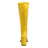 Gula lackst�vlar 7,5 cm GOGO-300 h�gklackat damst�vlar f�r m�n