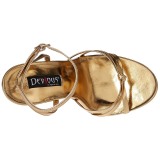 Guld 15 cm DOMINA-108 klackskor f�r m�n