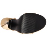 Guld 15 cm Devious DOMINA-108 högklackade sandaletter