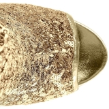 Guld 18 cm ADORE-1008SQ dam stövletter med paljetter