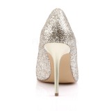 Guld Glitter 10 cm CLASSIQUE-20 stora storlekar stilettos skor