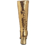 Guld Paljetter 8 cm SPECTACUL-300SQ H�ga Damst�vlar f�r M�n