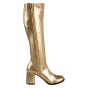Gyllene lackst�vlar 7,5 cm GOGO-300 h�gklackat damst�vlar f�r m�n