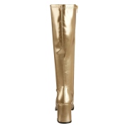 Gyllene lackst�vlar 7,5 cm GOGO-300 h�gklackat damst�vlar f�r m�n