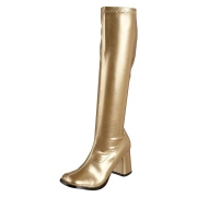 Gyllene lackst�vlar 7,5 cm GOGO-300 h�gklackat damst�vlar f�r m�n