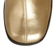 Gyllene lackst�vlar 7,5 cm GOGO-300 h�gklackat damst�vlar f�r m�n