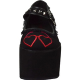 Heart canvas 8 cm CLICK-02-1 lolita shoes gothic platform shoes