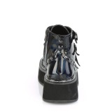 Hologram 5 cm DemoniaCult EMILY-315 goth ankle boots with buckles
