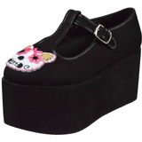 Kitty canvas 8 cm CLICK-04-1 lolita shoes gothic platform shoes