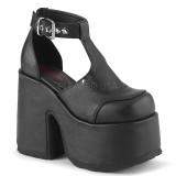Konstläder 13 cm Demonia CAMEL-103 lolita skor med platå