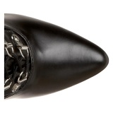 Konstläder 13 cm SEDUCE-3024 Svarta lårhöga stövlar med snörning