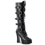 Konstlädere 13 cm ELECTRA-2042 buckle womens boots with platform