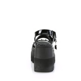 Lacklder 11,5 cm SHAKER-13 glitter wedge sandaler kilklack