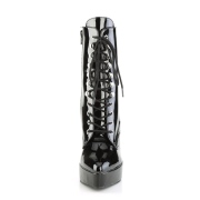 Lacklder 13,5 cm INDULGE-1020 stiletto ankle boots med hga klackar