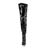 Lackl�der 13 cm stretch l�rh�ga st�vlar f�r breda vader