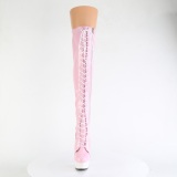 Lacklder 15 cm DELIGHT-3029 rosa lrhga stvlar med snrning