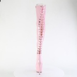 Lacklder 15 cm DELIGHT-3063 Rosa lrhga stvlar med snrning