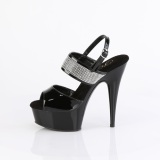 Lackl�der 15 cm DELIGHT-639 plat� partyskor - festskor f�r kvinnor