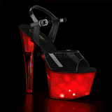 Lackläder 18 cm DISCOLITE-709 strippskor poledance sandaletter skor LED glödlampa