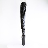 Lacklder 20 cm FLAMINGO-3017 Svarta lrhga stvlar med snrning