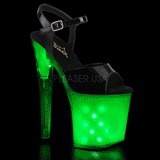 Lackläder 20 cm ILLUMINATOR-809 strippskor poledance sandaletter skor LED glödlampa