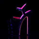 Lackläder 20 cm XTREME-809TT Högklackade Sandaler Neon Platå