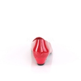 Lackläder 3 cm GWEN-01 pumps för män och drag queens i röd
