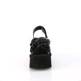 Lacklder 6,5 cm DemoniaCult FUNN-12 lolita emo sandaler med plat