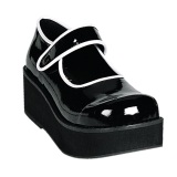 Lackläder 6 cm SPRITE-01 emo maryjane skor - kvinder platåskor med spänne