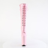 Lacklder platstvlar 23 cm poledance snrstvlar til kvinder rosa