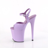 Lavendel plat 20 cm FLAMINGO-809 pleaser high heels skor