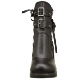 Leatherette 10 cm DEMONIA CRYPTO-51 platform womens ankle boots