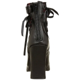 Leatherette 10 cm DemoniaCult CRYPTO-51 platform womens ankle boots